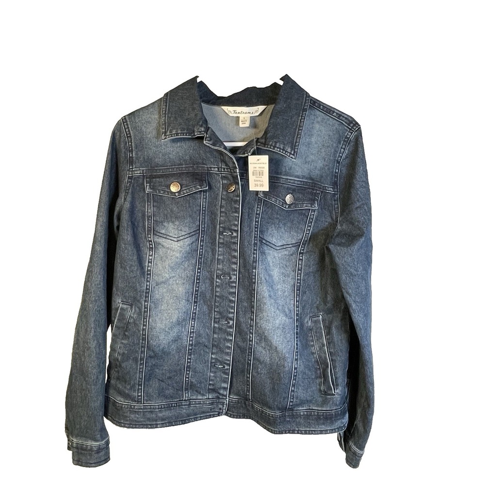 Tantrums Denim Blue Jean Jacket Women's Small NEW‎ Trucker Classic Retro Y2K